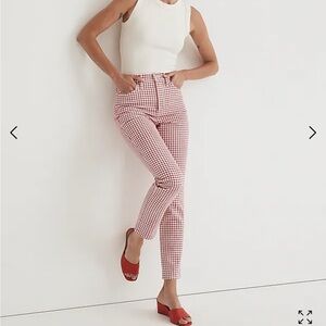 Madewell The Perfect Vintage Jean in Gingham Check- NWT